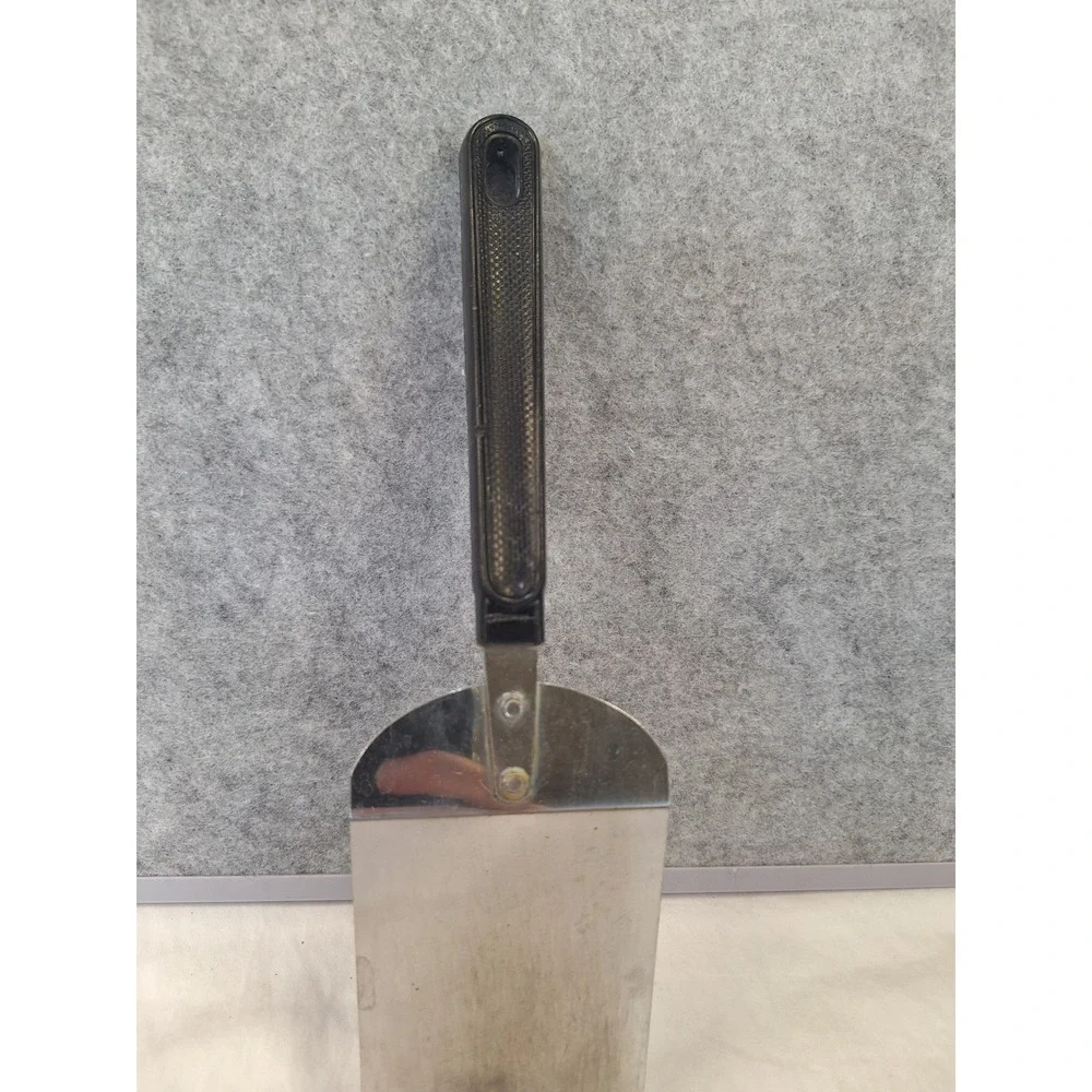 Vintage EKCO USA Stainless Steel Spatula Black Handle Solid Turner Kitchen Tool